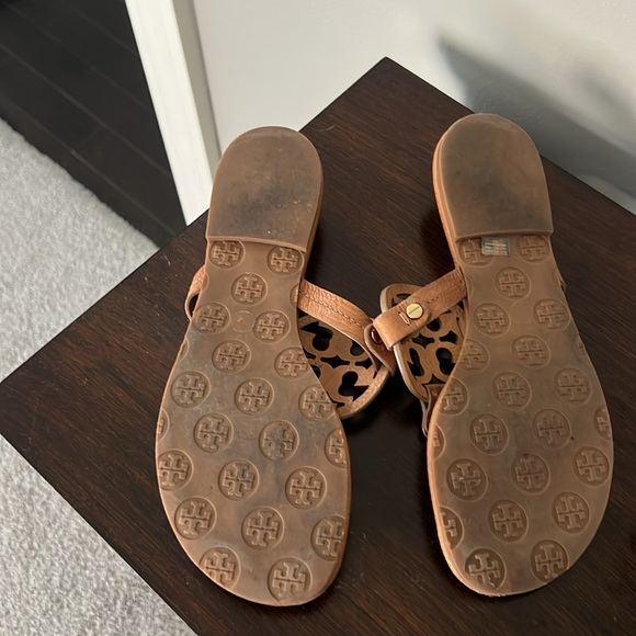 Tory Burch Miller Sandals Tan - Picture 2 of 2